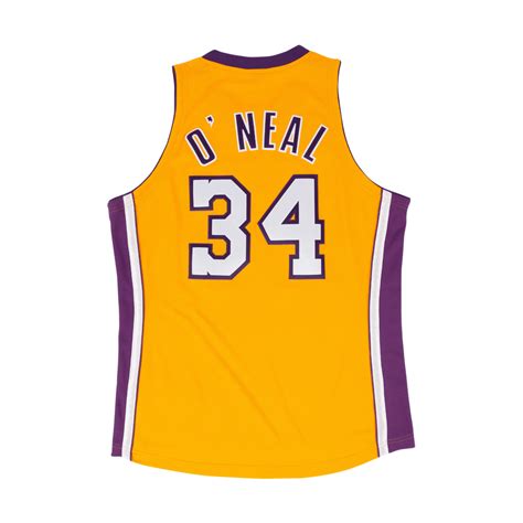 Lakers Jersey Black And Yellow - Lakers 34 Shaquille O'Neal Yellow 1996 ...