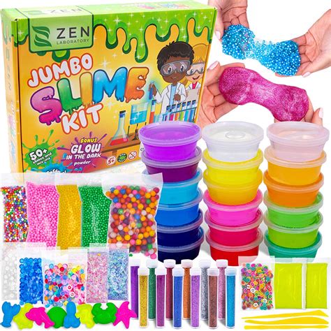 DIY Slime Kit for Girls Boys - Ultimate Glow in The Dark Glitter Slime ...