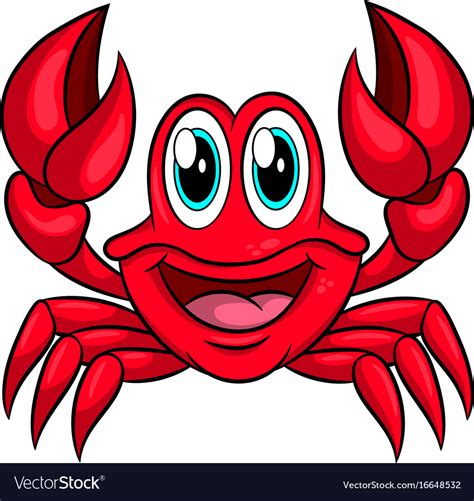 Funny cartoon crab Royalty Free Vector Image - VectorStock