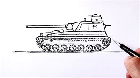 How to draw a military tank easy - niomtank