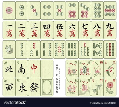 Mahjong tiles Royalty Free Vector Image - VectorStock