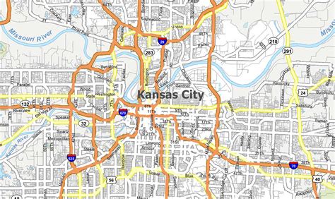 Kansas City Map, Missouri - GIS Geography