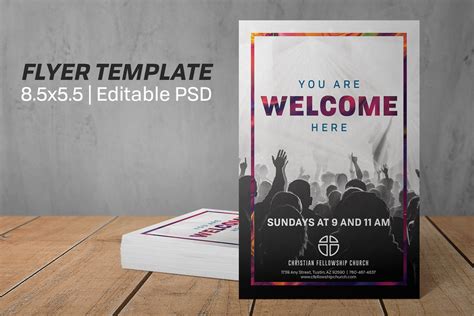 Welcome Worship Church Flyer | Print Templates ~ Creative Market