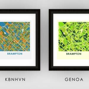 Brampton Ontario Map Print Full Color Map Poster - Etsy