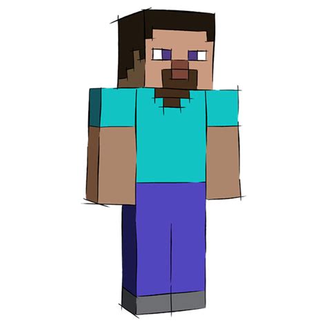 Minecraft Steve Drawing