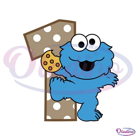 Baby Cookie Monster 1st Birthday Applique Design | ubicaciondepersonas ...