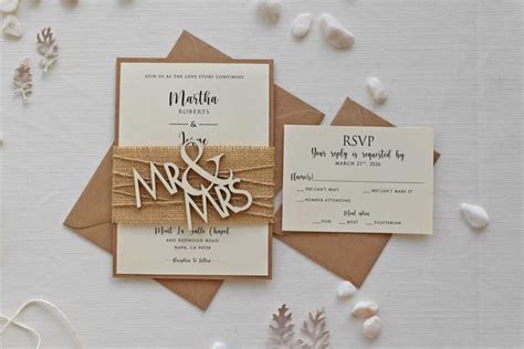 Rustic Wedding Invitations - PaperStudioByC