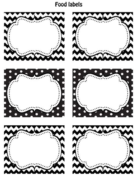 FREE Black & White Printable Labels - Celebrations at Home