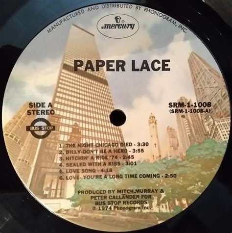 Paper Lace – Paper Lace (1974, Terre Haute Pressing, Vinyl) - Discogs