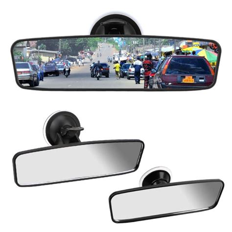 Universal Adjustable Suction Cup Interior Rear View Mirror Car Rear ...