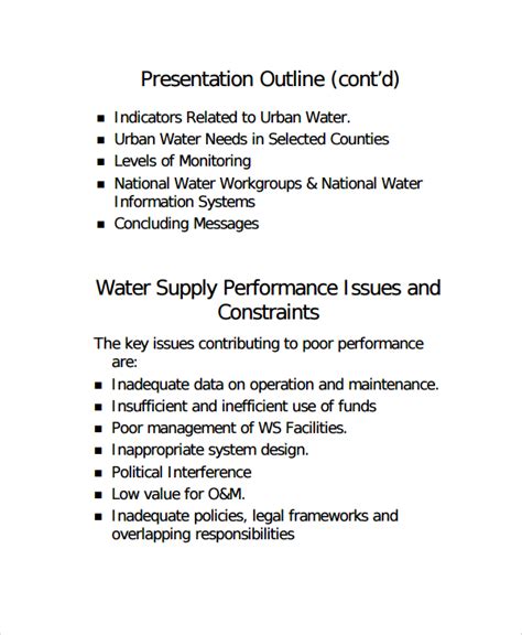 FREE 6+ Sample Presentation Outline Templates in PDF