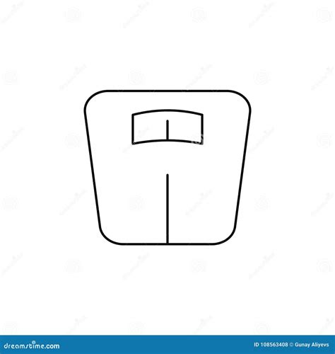 Bathroom weight scale icon stock illustration. Illustration of analog ...