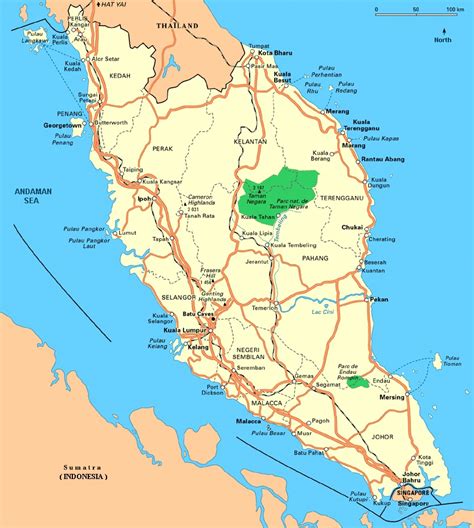 Malaysia Road Map & Highway Guide - Brenda Tatiania