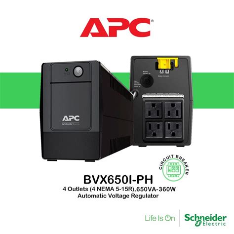 APC UPS 650VA-360W Uninterruptible Power Supply (BVX650I-PH, Easy UPS ...