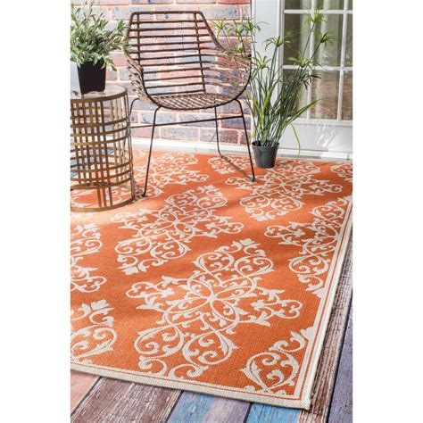 nuLOOM Bivins Orange Indoor/Outdoor Area Rug & Reviews | Wayfair