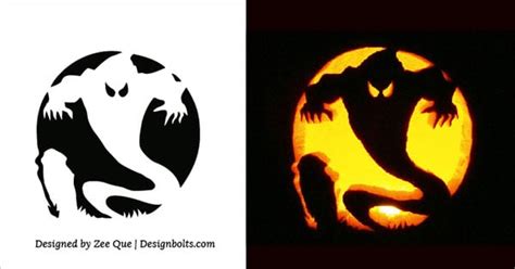 Ghost Pumpkin Carving Stencils