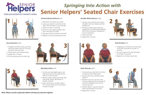 Chair Exercises For Seniors Printable