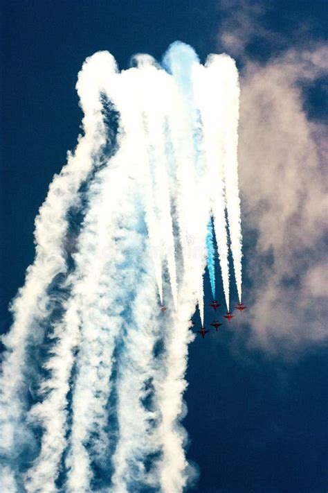 Red Arrows Display Team stock photo. Image of aeroplanes - 121354232