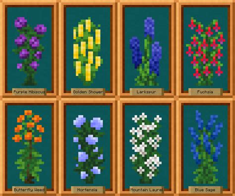 I'm working on a small mod that adds 8 new flower bushes which will ...