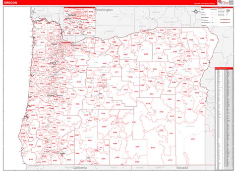 Oregon Zip Code Map Printable