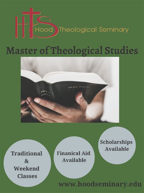 Master of Theological Studies : Hood Theological Seminary Hood ...