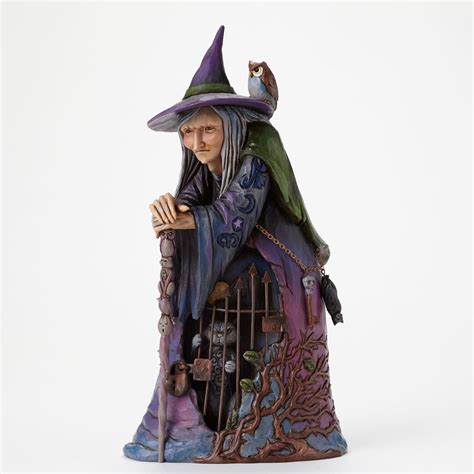 Jim Shore 4047838 Halloween Witch with Cat Behind Gate - Walmart.com ...