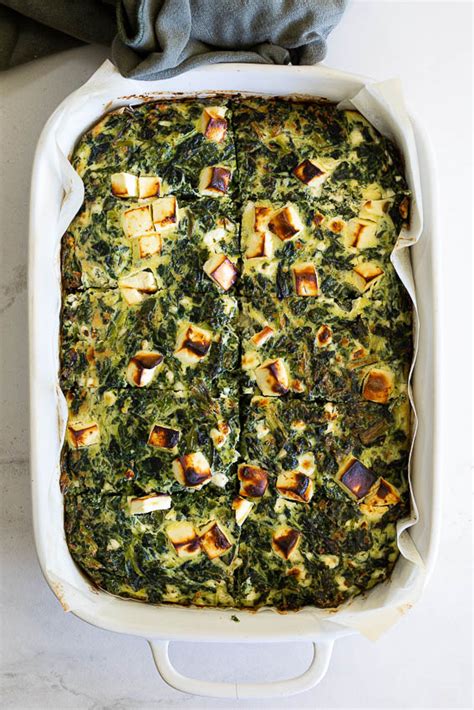 Cheesy Low Carb Spinach Bake - Simply Delicious