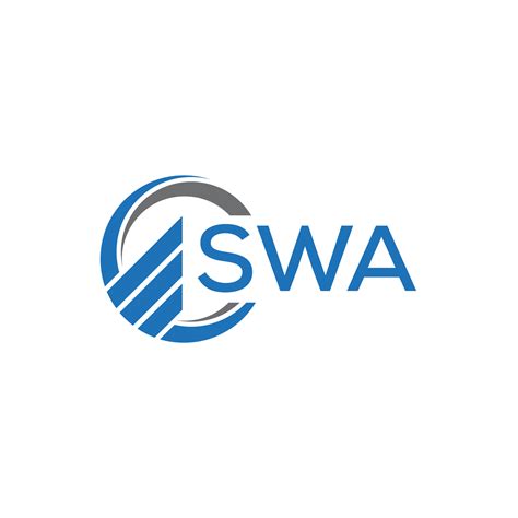 SWA Flat accounting logo design on white background. SWA creative ...