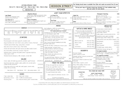 Menus - Heddon Street Kitchen | Gordon Ramsay Restaurants