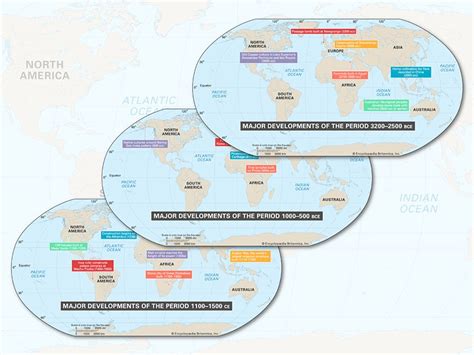 World Map With Timelines