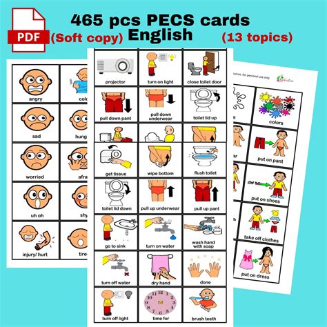 FREE 7 Board 465 Pecs CARD/ Communication Card for Autism/ - Etsy