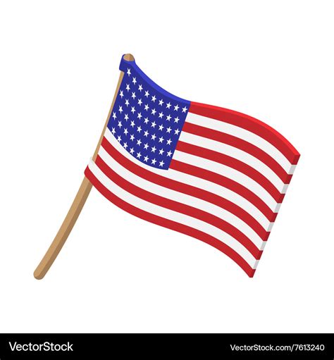 Usa flag cartoon icon Royalty Free Vector Image