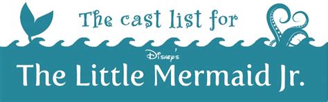 Cast List – Little Mermaid, Jr. – Alamance Children's Theatre