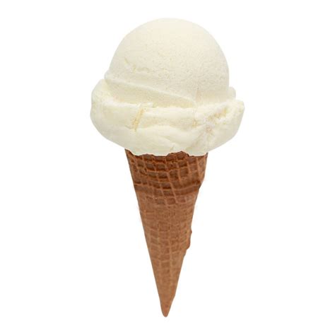 Fake Single Scoop Vanilla Ice Cream on Sugar Cone