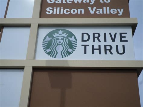 Starbucks drive thru sign, Milpitas CA | SJP Signs