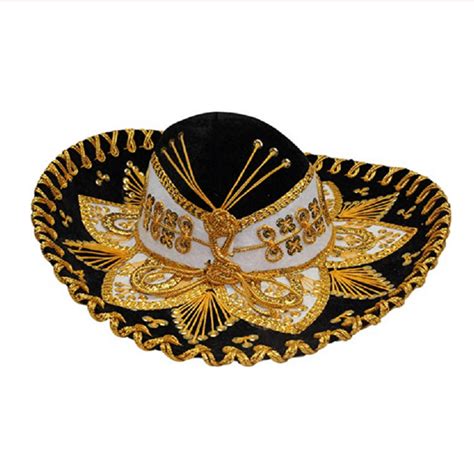 Authentic Mariachi Flowers Style Hat Fancy Premium Mexican Sombrero ...