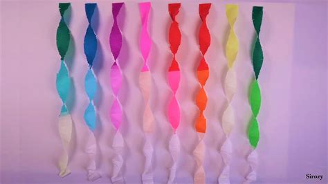 Triple Shade Party Garland Streamer - Crepe Paper Birthday Decoration ...