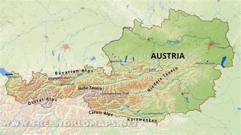 Austria Physical Map