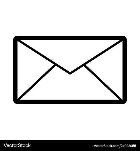 Email icon black and white mail Royalty Free Vector Image