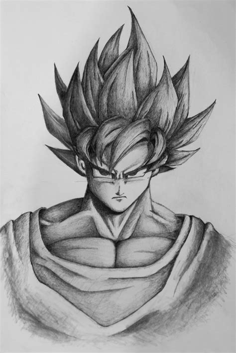 Son Goku Sketch at PaintingValley.com | Explore collection of Son Goku ...