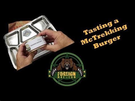 MRE Cheeseburger in a Can Emergency food MRE : r/ForeignMRE