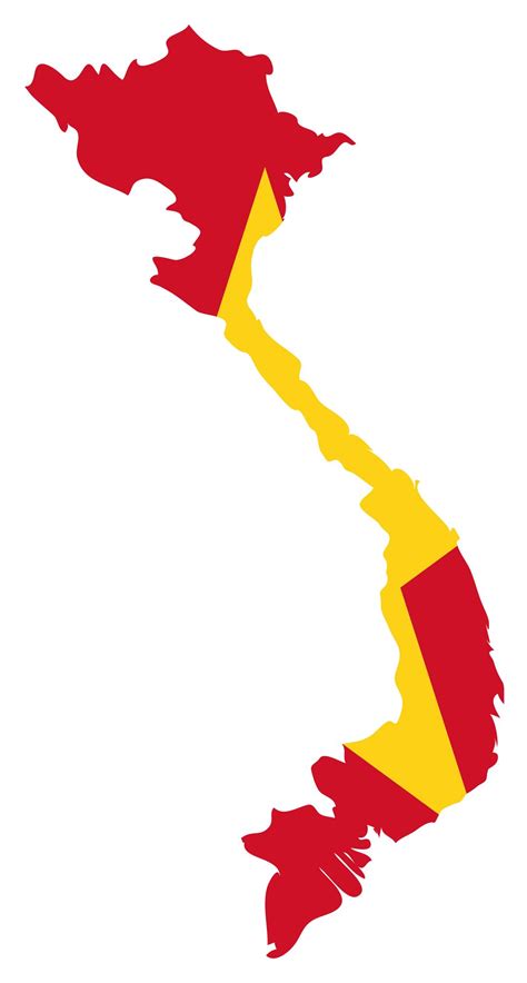 Large flag map of Vietnam | Vietnam | Asia | Mapsland | Maps of the World