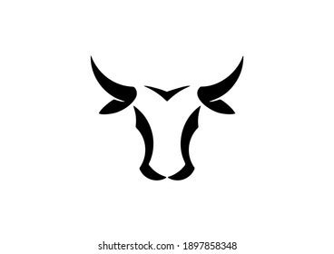 Buffalo Head Bull Logo Cow Icon Stock Vector (Royalty Free) 316212332 ...