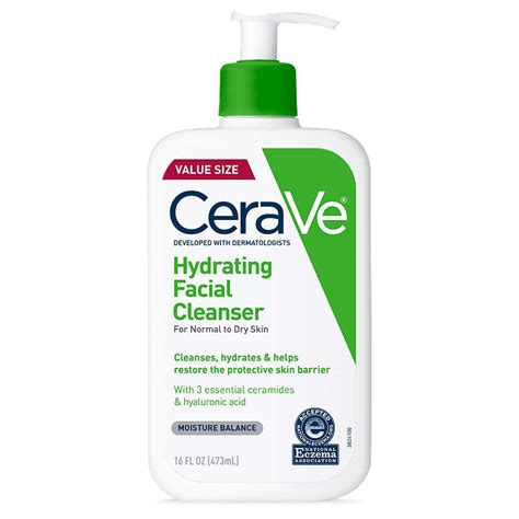 CeraVe Hydrating Face Wash | 16 Ounce | Daily Facial Cleanser for Dry ...