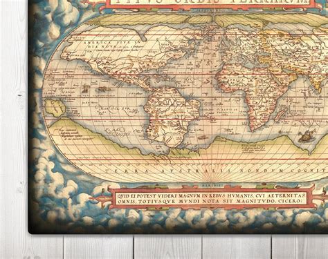 Old World Map Canvas Print Antique Canvas World Map Large | Etsy