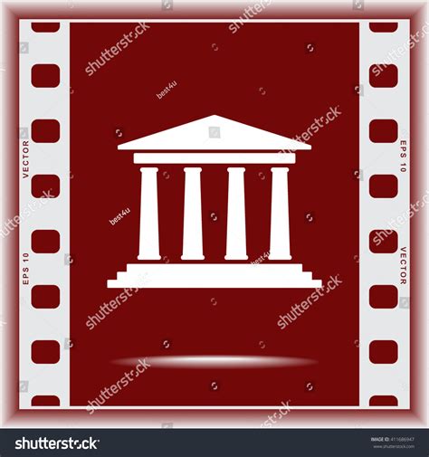 Bank Building Sign Icons Vector Illustration Stock Vector (Royalty Free ...