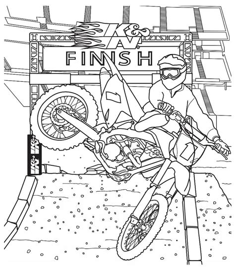 Motocross Dirt Bike coloring page - Download, Print or Color Online for ...