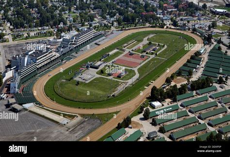 aerial photograph Churchill Downs Thoroughbred racetrack, Louisville ...