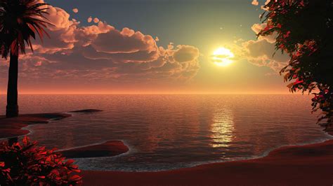 Beautiful Beach Sunset Artwork, HD Artist, 4k Wallpapers, Images ...