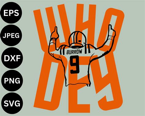 Joe Burrow Svg Joe Burrow Png Bengals Png Bengals Svg - Etsy Canada in ...